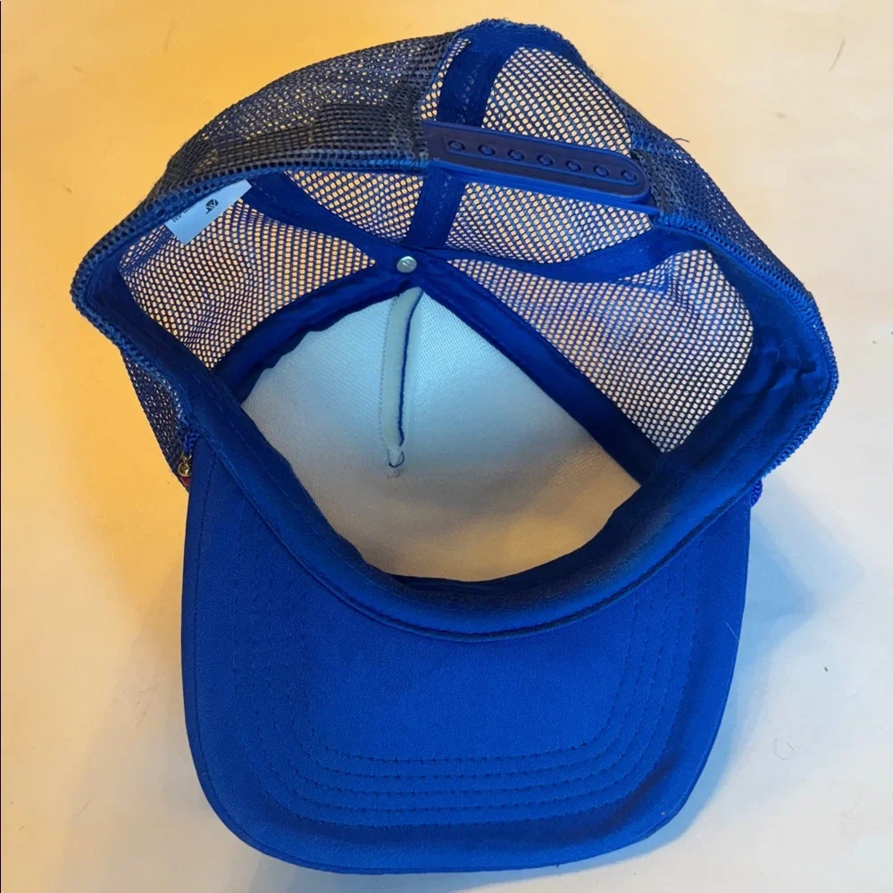 CHEERS HANGOVER FREE CLUB Good Decisions Smart Choices Blue Trucker Hat OSFA LN